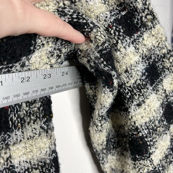 Summit Hill Cardigan Sweater Blazer Womens Petite Medium Gingham Plaid Classy - Picture 11 of 11